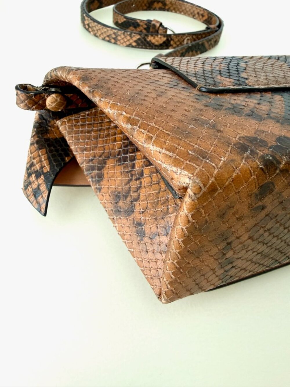 MAISON MARGIELA Snatched Python-Effect Small Bag - Picture 11 of 16